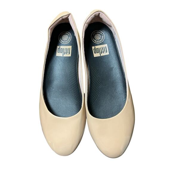 FitFlop Superballerina Ballet Flat Brown White Size 7 - Picture 5 of 10